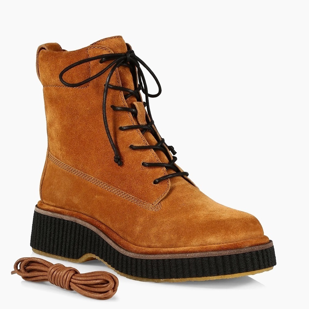 🍂 Rag & Bone Suede Lace-Up Crepe Sole Boots – Size 38